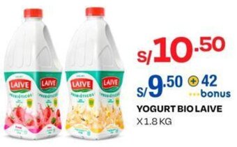 Wong Yogurt Bio Laive 1,8kg oferta