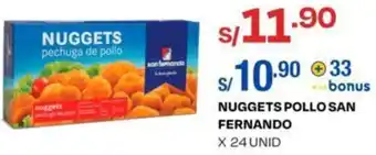 Wong Nuggets Pollo San Fernando 24 unid oferta