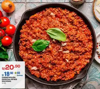 Wong Carne Molida Especial de Res Nacional oferta