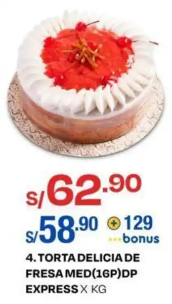 Wong Torta Delicia de Fresa Med Express oferta