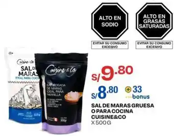 Wong Sal de Maras Gruesa o para Cocina Cuisine & Co 500g oferta