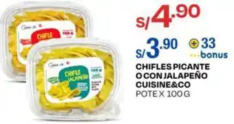 Wong Chifles Picante o con Jalapeño Cuisine & Co Pote 100g oferta