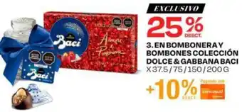 Wong En Bombonera Y Bombones Colcción Dolce & Gabbana Baci 37,5/75/150/200g oferta