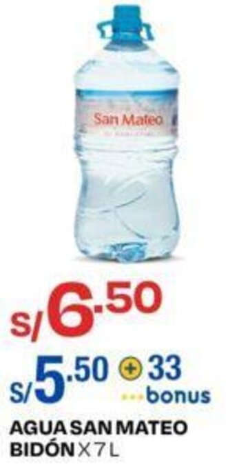 Wong Agua San Mateo Bidón 7L oferta