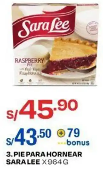 Wong Pie Para Hornear Sara Lee 964g oferta