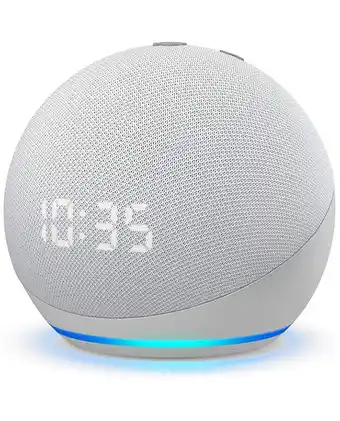 Tiendas EFE Parlante inteligente amazon echo dot 4 c/reloj y alexa - blanco oferta