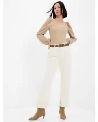 GAP Polo manga larga sweatheart puff mujer oferta