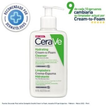 Mifarma Crema de espuma cerave hidratante - frasco 236 ml oferta
