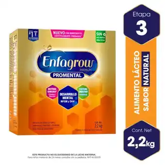 Tottus Alimento lácteo enfagrow premium promental etapa 3 natural 2.2 kg - caja 2.2 kg oferta