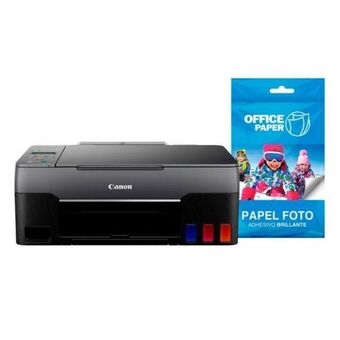 Hiraoka Impresora multifuncional canon pixma g3160 + papel foto adhesivo brillante 120g x 25 hojas jumbo oferta