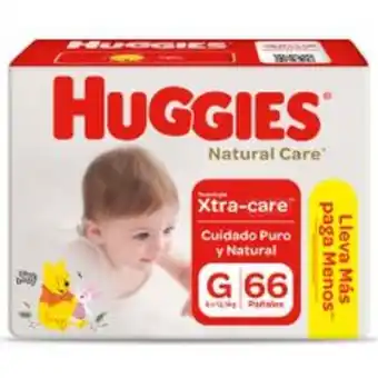 Metro Pañales huggies natural care talla g 66un oferta