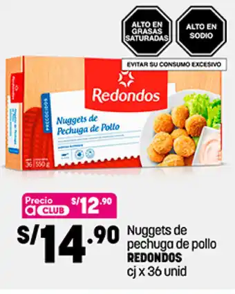 Nuggets de Pechuga de Pollo Redondos 36 unid