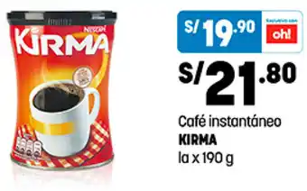 Plaza Vea Café Instantáneo Kirma 190g oferta