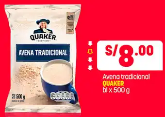 Plaza Vea Avena Tradicional Quaker 500g oferta