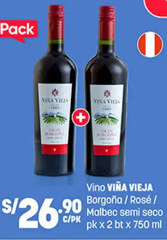 Plaza Vea Vino Viña Vieja 750ml oferta