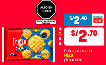 Plaza Vea Galletas de Soda Field 6 Unid oferta