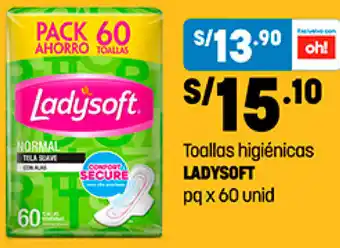 Plaza Vea Toallas Higiénicas Ladysoft 60 unid oferta