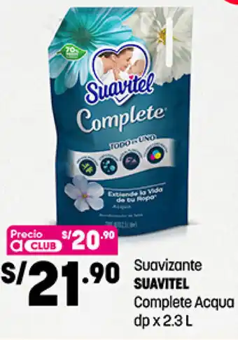 Plaza Vea Suavizante Suavitel Complete Acqua 2,3L oferta
