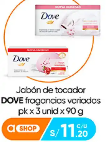 Plaza Vea Jabón de Tocador Dove Fragancias Variadas 3 unid x 90g oferta