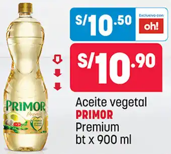 Plaza Vea Aceite Vegetal Primor Premium 900ml oferta