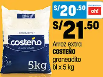 Plaza Vea Arroz Extra Costeño Graneadito 5kg oferta