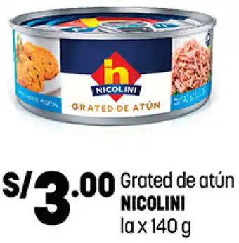 Plaza Vea Grated de Atún Nicolini 140g oferta