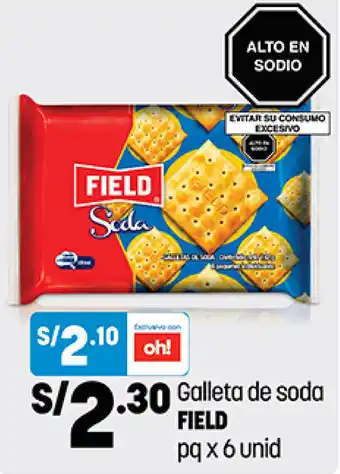 Plaza Vea Galleta de Soda Field 6 Unid oferta
