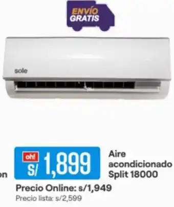 Promart Aire Acondicionado Split 18000 oferta