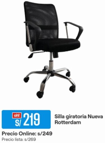 Promart Silla Giratoria Nueva Rotterdam oferta
