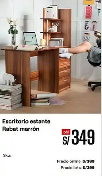 Promart Escritorio Estante Rabat Marrón oferta