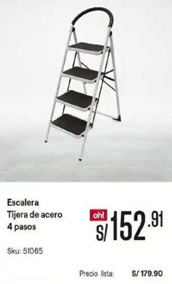 Promart Escalera Tijera de Acero 4 Pasos oferta