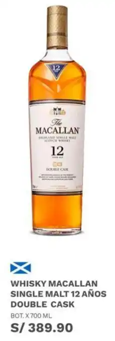 Wong Whisky Macallan Single Malt 12 Años Double Cask 700ml oferta