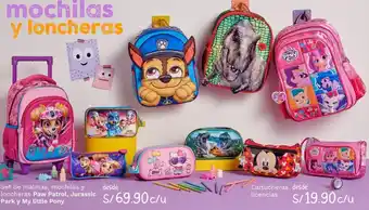 Wong Set de Maletas, Mochilas y Loncheras Paw Patrol Jurrassic Park y My Little Pony oferta