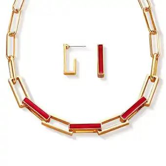 Ésika Estuche collar + aretes red goddess oferta