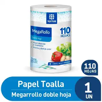 Tottus Papel toalla megarollo tottus 1 unidad oferta
