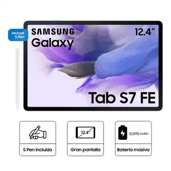 Tottus Tablet samsung galaxy tab s7 fe 4gb 64gb gris oferta