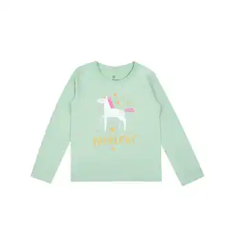 Tottus Polo estampado ml niña verde pistacho 3 oferta