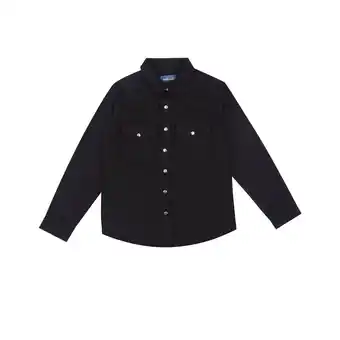 Tottus Blusa denim manga larga mujer l negro oferta