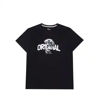 Tottus Polo estampado manga corta hombre m negro oferta