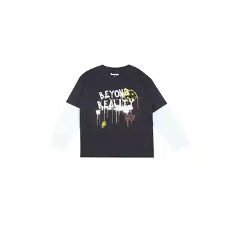 Tottus Polo doble ml niño negro 2 oferta