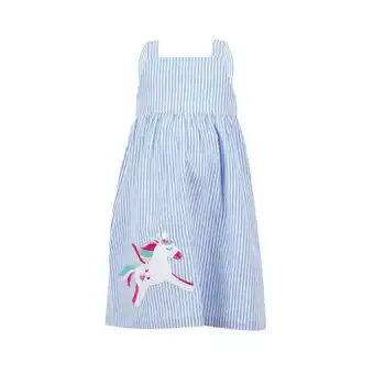 Tottus Vestido bordado rain bebe 6m celeste oferta