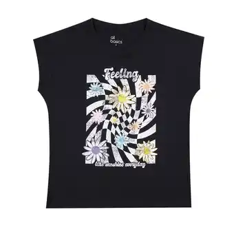 Tottus Polo estampado oversize mujer m negro oferta