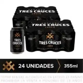 Metro Twelvepack x2 cerveza tres cruces lata 355ml oferta