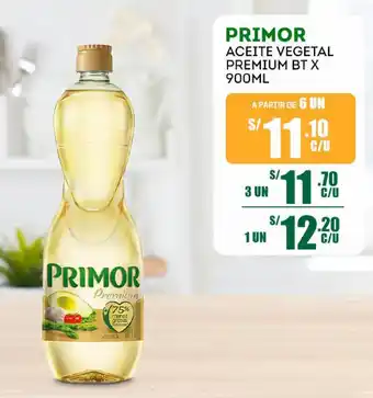 Tottus Primor Aceite Vegetal Premium bt 6un x 900ml oferta