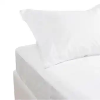 Metro Juego de sábanas krea lisas 132 hilos blanco 1.5 plazas oferta