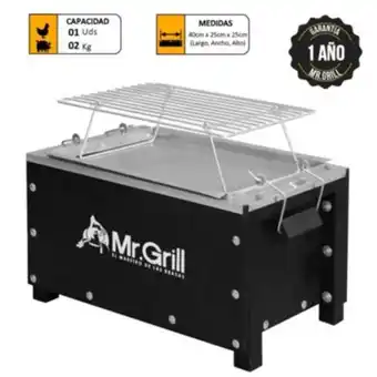 Maestro Caja china mr grill mini s black galvanizado + parrilla de varillas oferta