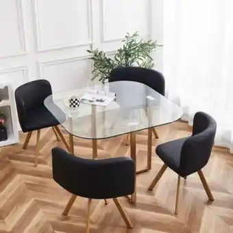 Maestro Juego de comedor 4 sillas vidrio verona - juego de comedor oferta