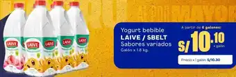 Makro Laive/Sbelt Yogurt Bebible Sabores Variados 1,8kg oferta