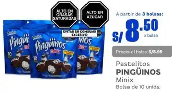 Makro Pingüino Pastelitos Minix 10 unids oferta