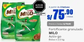 Makro Milo Fortificante Granulado Activ-Go 2,5kg oferta